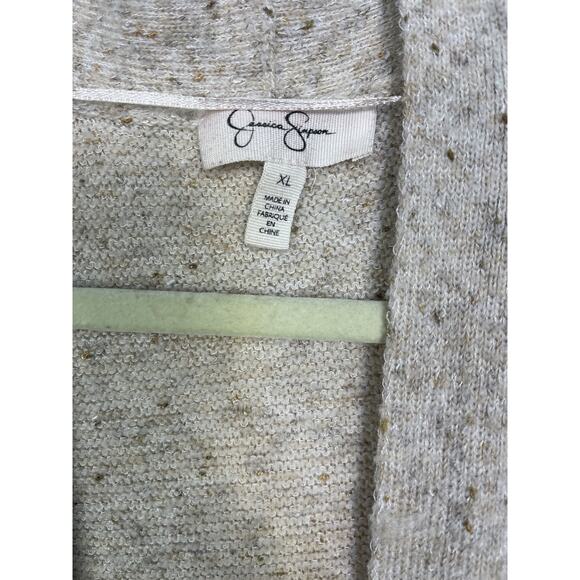 Jessica Simpson Cream Knit Open Front Cardigan Sweater XL - Picture 3 of 3